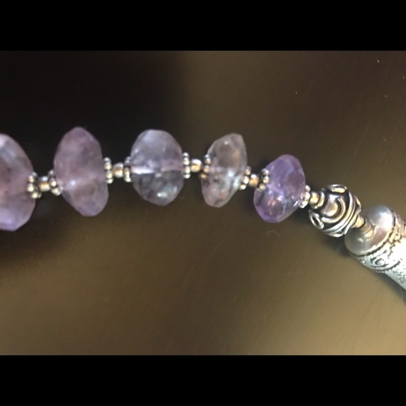 Purple Clear Stone Necklace - Picture 3 of 4